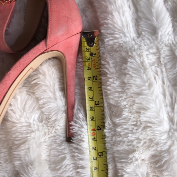 DEIMILLE pink suede heels with rhinestone buckle - Picture 8 of 8